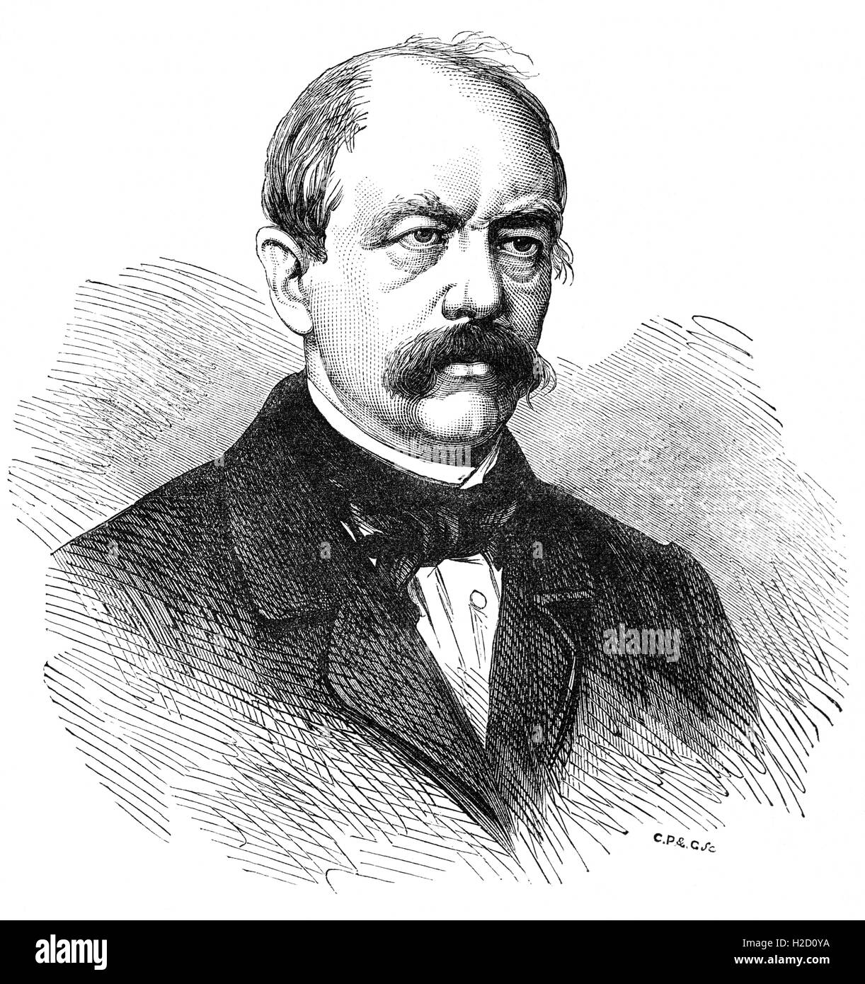 Otto von Bismarck war, Graf Bismarck (1815 – 1898), bekannt als der "Eiserne Kanzler", eine konservative preußische Staatsmann regierte von 1862 bis 1890 effektiv erste Preußen und dann ganz Deutschland. Stockfoto