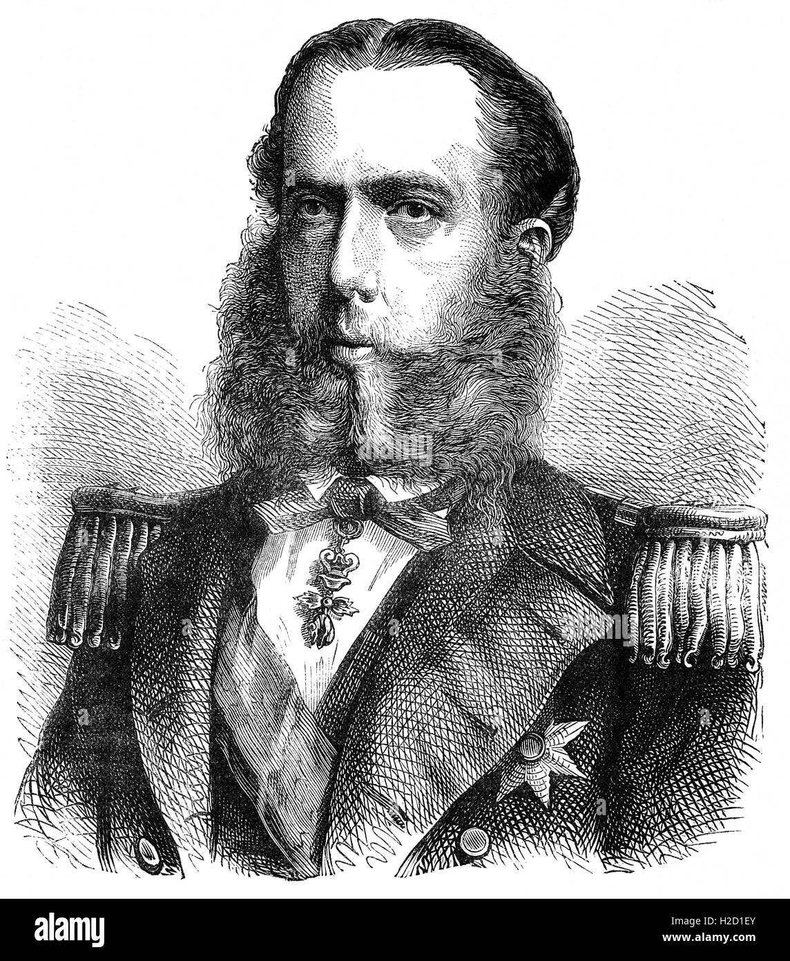 Maximilian (1832 – 1867) war der einzige Monarch des zweiten mexikanischen Reiches. Er war der jüngere Bruder des österreichischen Kaisers Francis Joseph ich. Nach einer Karriere in der österreichischen Marine nahm er das Angebot von Napoleon III von Frankreich von Regel Mexiko. Stockfoto