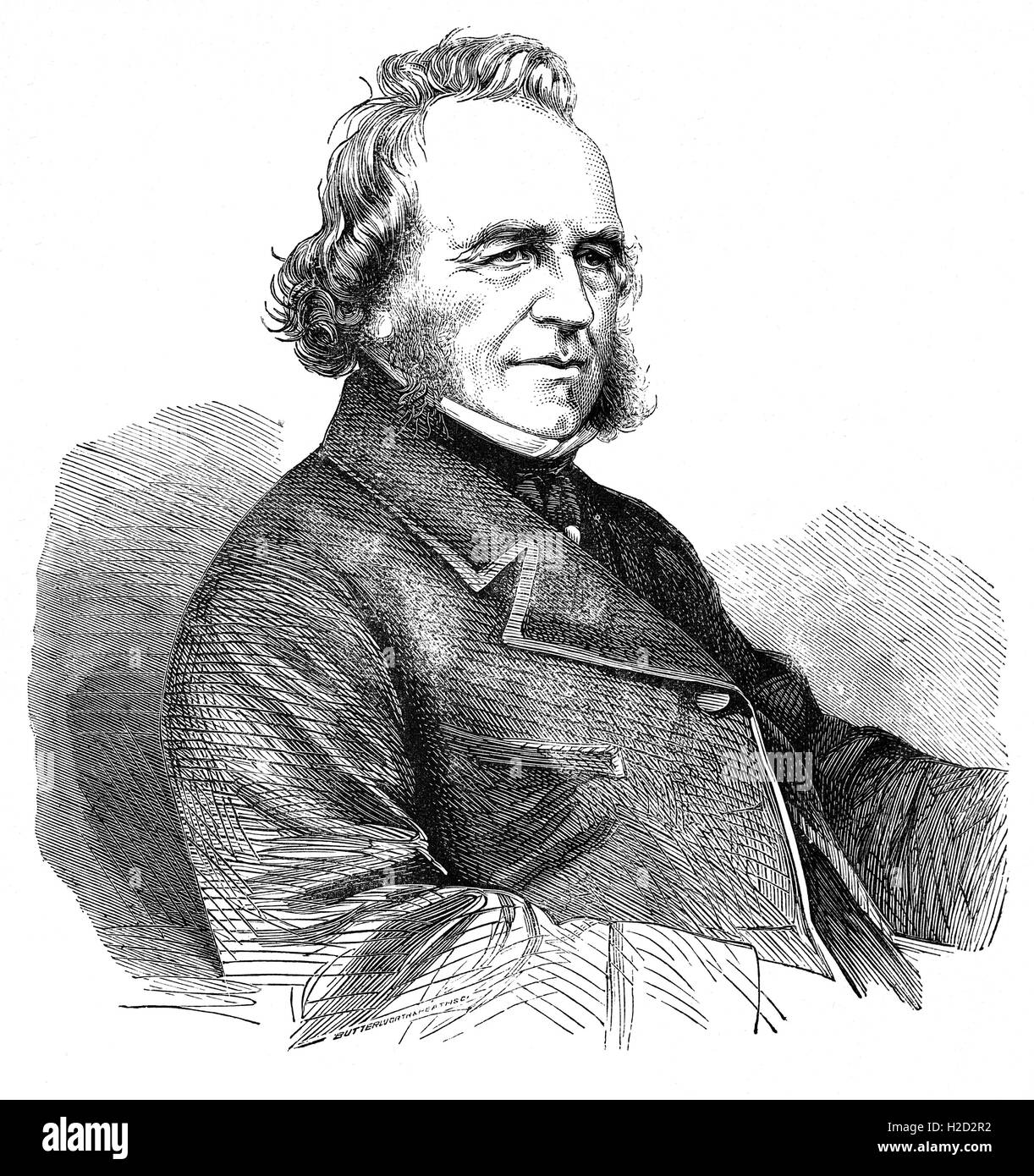 Sir Joseph Paxton (1803 – 1865) war englischer Gärtner, Architekt und Mitglied des Parlaments, die Gärten und das Schloss in Lismore, Grafschaft Waterford, Irland entwickelt. Chatsworth House gearbeitet, ist aber wahrscheinlich am besten bekannt für die Gestaltung von Crystal Palace. Er pflegte auch die Cavendish-Banane am meisten konsumierten Bananen in der westlichen Welt. Stockfoto