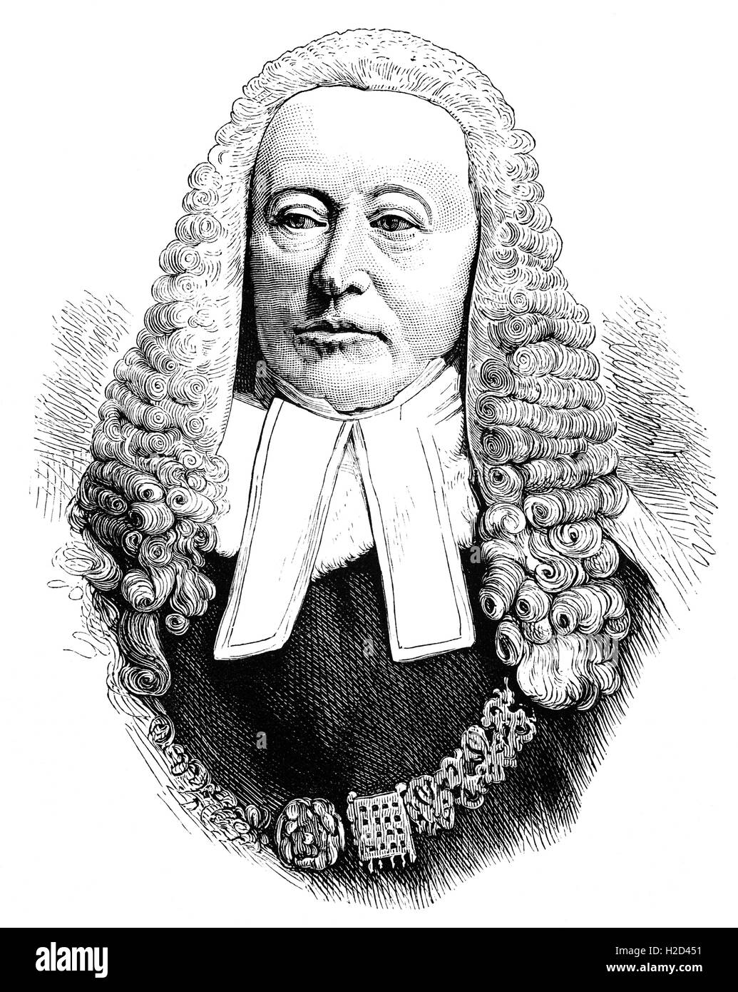 Sir Alexander James Edmund Cockburn (1802 – 1880) war ein schottischer Jurist und Politiker, als der Lord Chief Justice 21 Jahre Vorstand. Ein notorischer Frauenheld und Prominente, hörte er einige der führenden Ursachen Célèbres des neunzehnten Jahrhunderts. Stockfoto