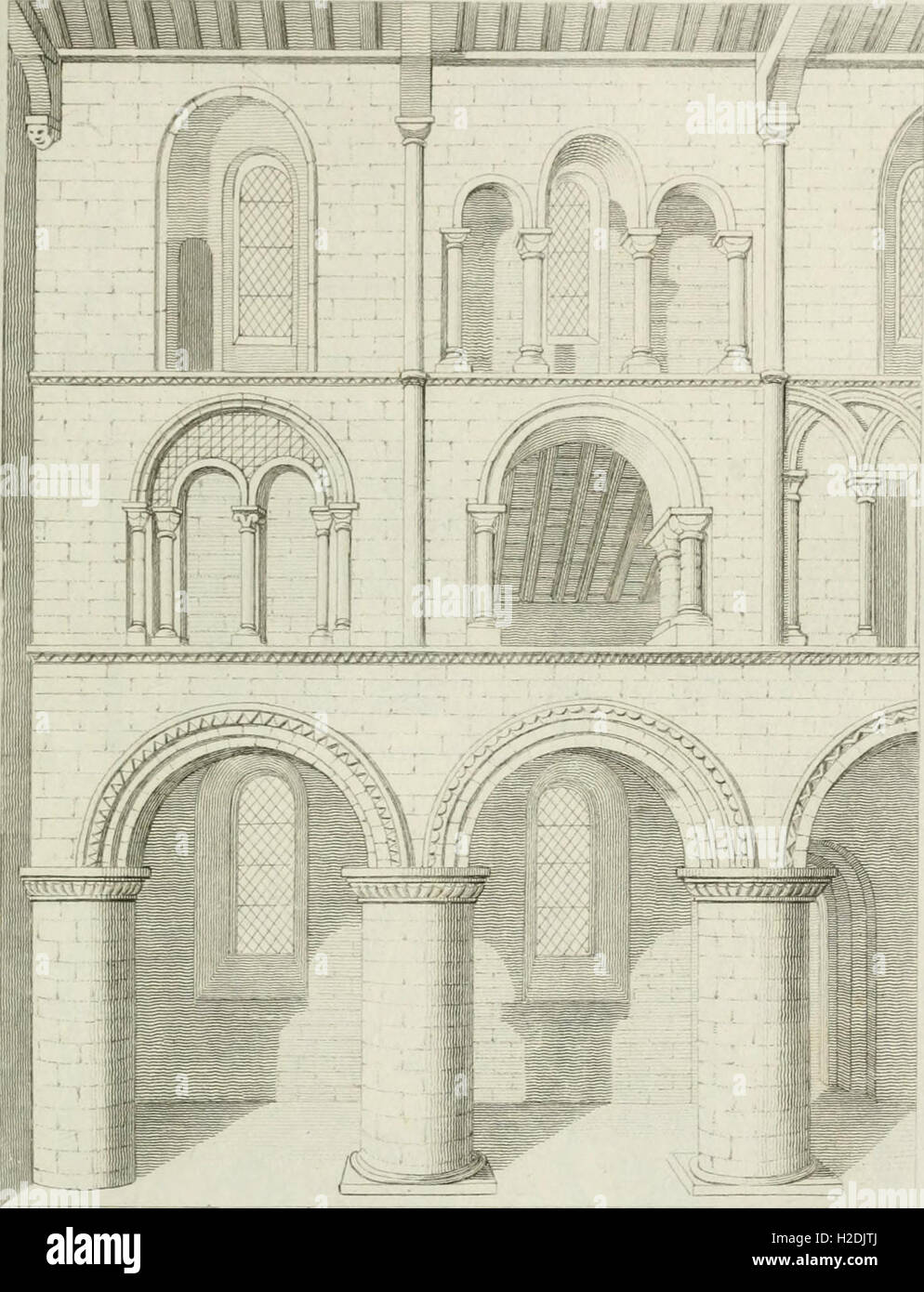 Ein Versuch, die Stile der Architektur in England - von der Eroberung der Reformation - mit Hinweisen von über dreitausend britischen bauten - eine Skizze der Grecian (1 vorangestellt unterscheiden Stockfoto