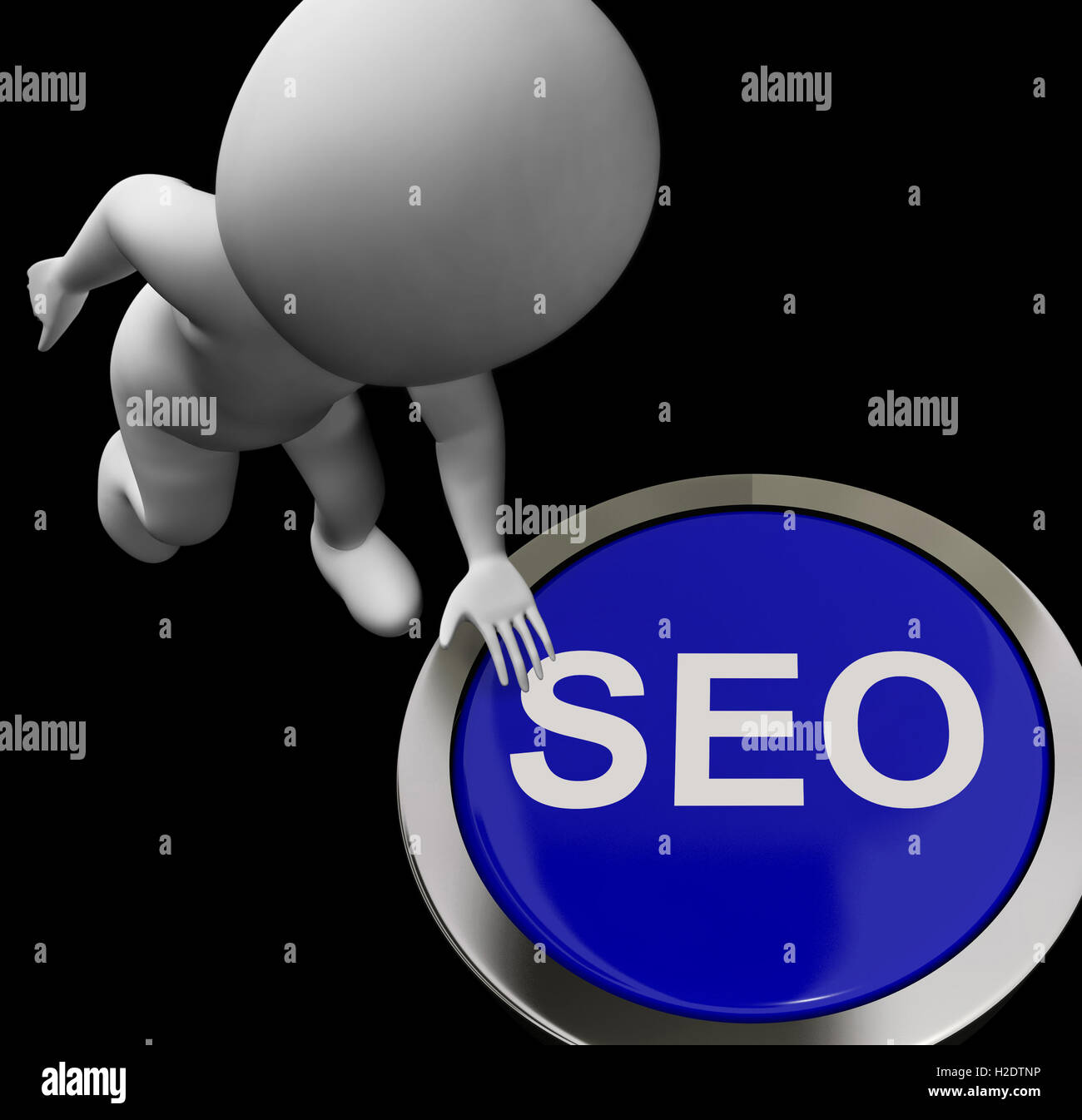 SEO-Taste zeigt Internet Search Engine Optimisation Stockfoto