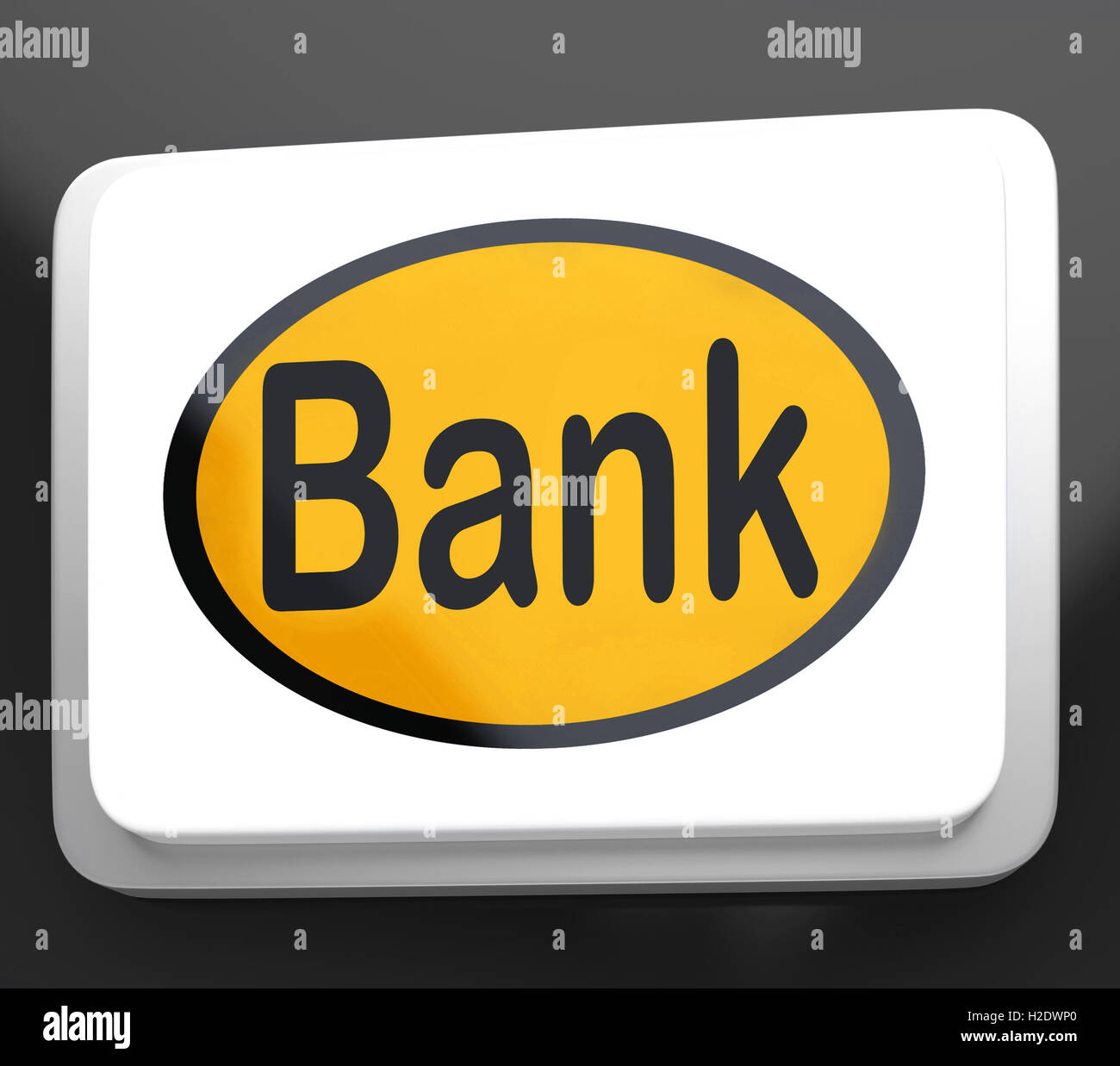 Bank-Taste-Shows Online oder Internet-Banking Stockfoto