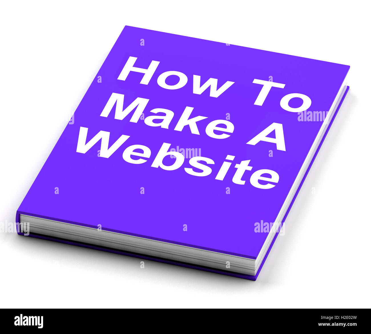 Web-Design zeigt, wie man eine Website buchen Stockfoto