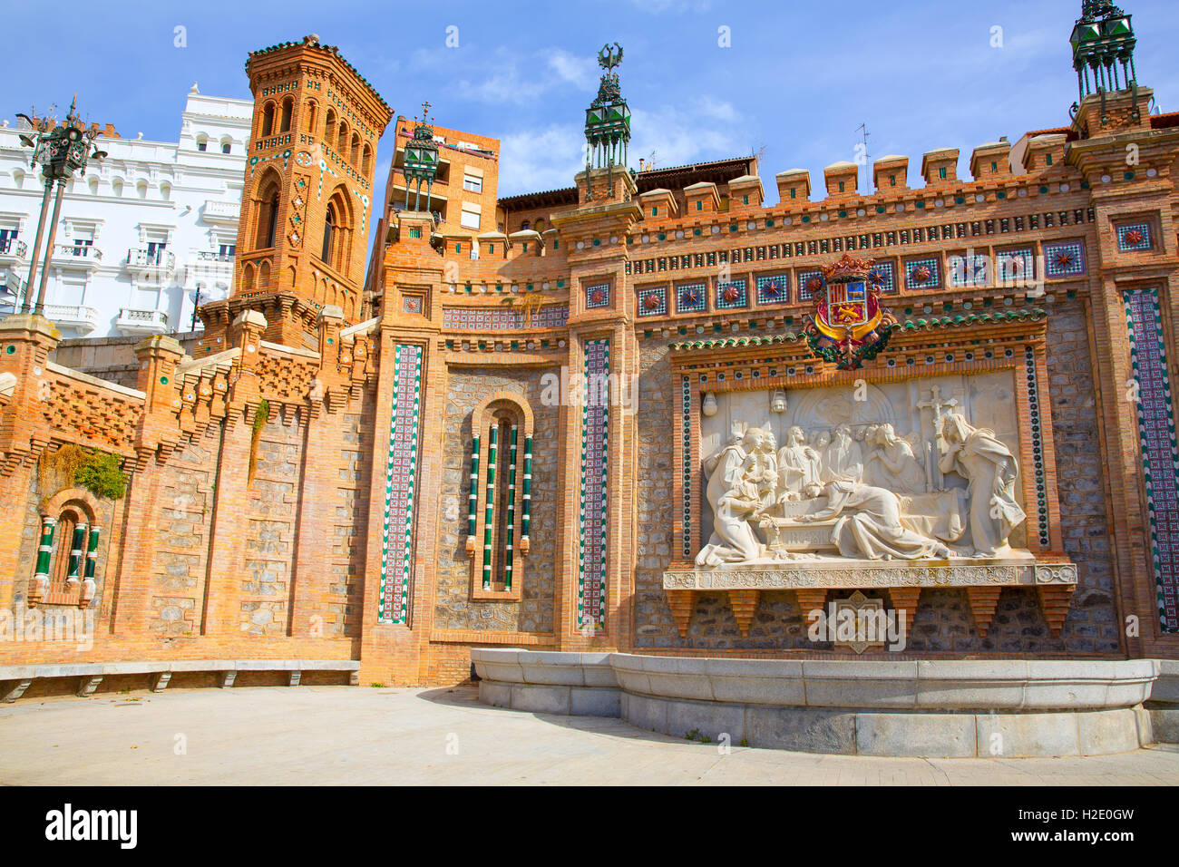 Aragon Teruel Amantes Brunnen in La Escalinata Spanien Stockfoto