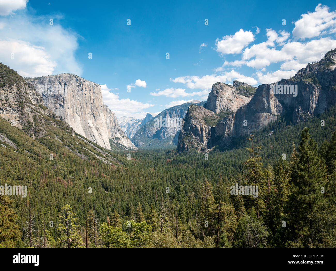 Tunnel View, Blick auf Yosemite Valley, El Capitan, Yosemite-Nationalpark, Kalifornien, USA Stockfoto