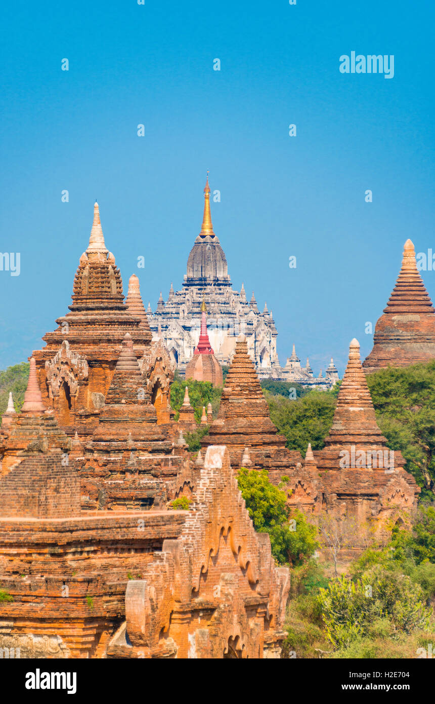 Tempel, Pagoden, Thatbyinnyu Paya Tempel, dass Byin Nyu Tempel, Bagan, Myanmar Stockfoto