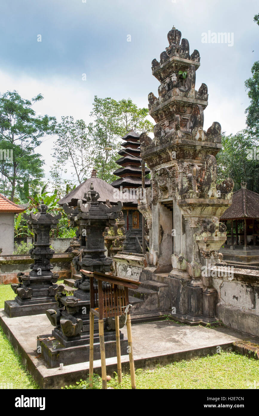 Indonesien, Bali, Payangan, Buahan Dorf, Pura Nataran Sangyang Tega, neue Hindu-Tempel Stockfoto