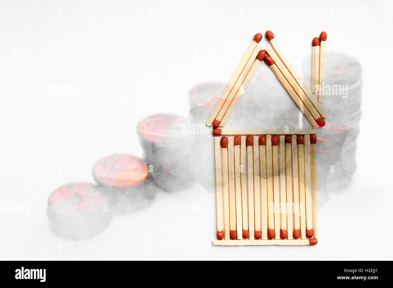 Haus Immobilien Preise und Märkte-Konzept für ein Haus zu besitzen und zum ersten Mal Käufer Stockfoto