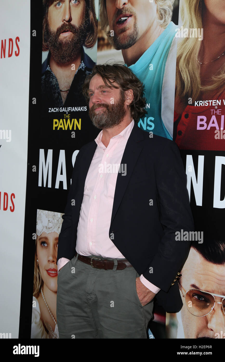 Hollywood, Kalifornien, USA. 26. September 2016. Zach Galifianakis besucht die Premiere von Relativity Media "Masterminds" in TCL Chinese Theatre am 26. September 2016 in Hollywood, Kalifornien. Stockfoto