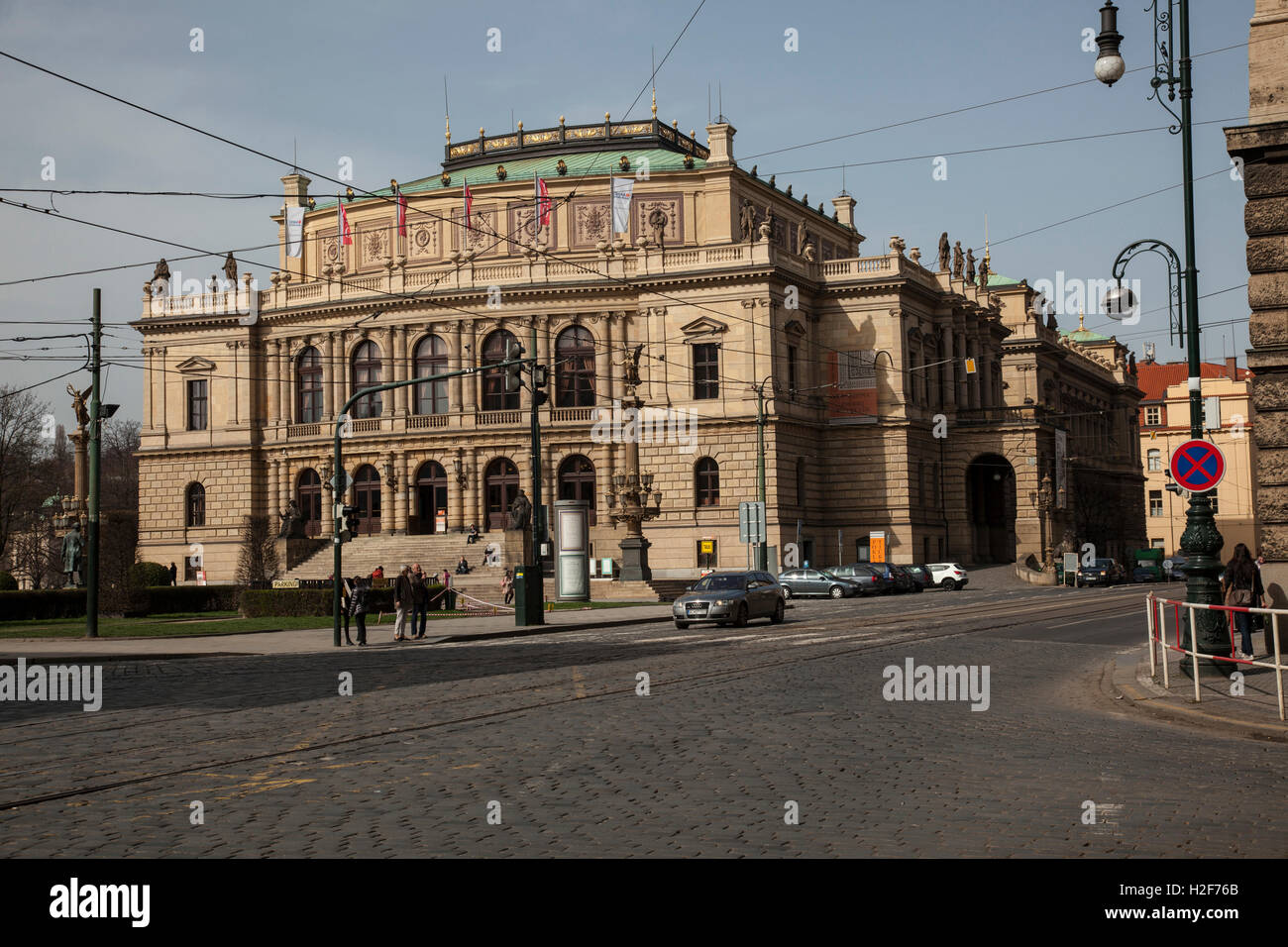 Rudolfinum Gebäude in Prag. Stockfoto