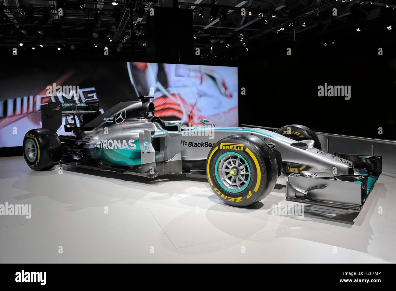 Mercedes AMG Petronas F1 W05, Moscow International Automobile Salon 2014 Racing Stockfoto