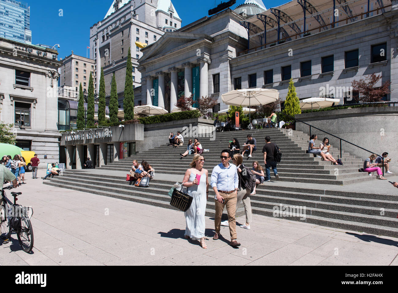 Süd-Ost-Blick auf die Vancouver Art Gallery Stockfoto