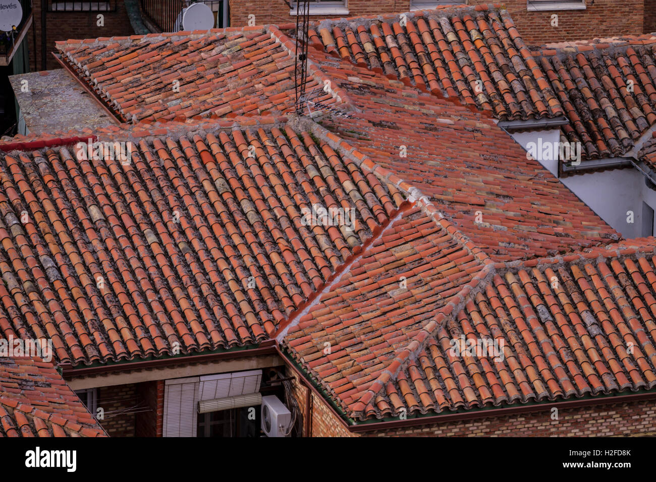 Toledo, Kaiserstadt. Blick von der Wand, Dach des Hauses Stockfoto