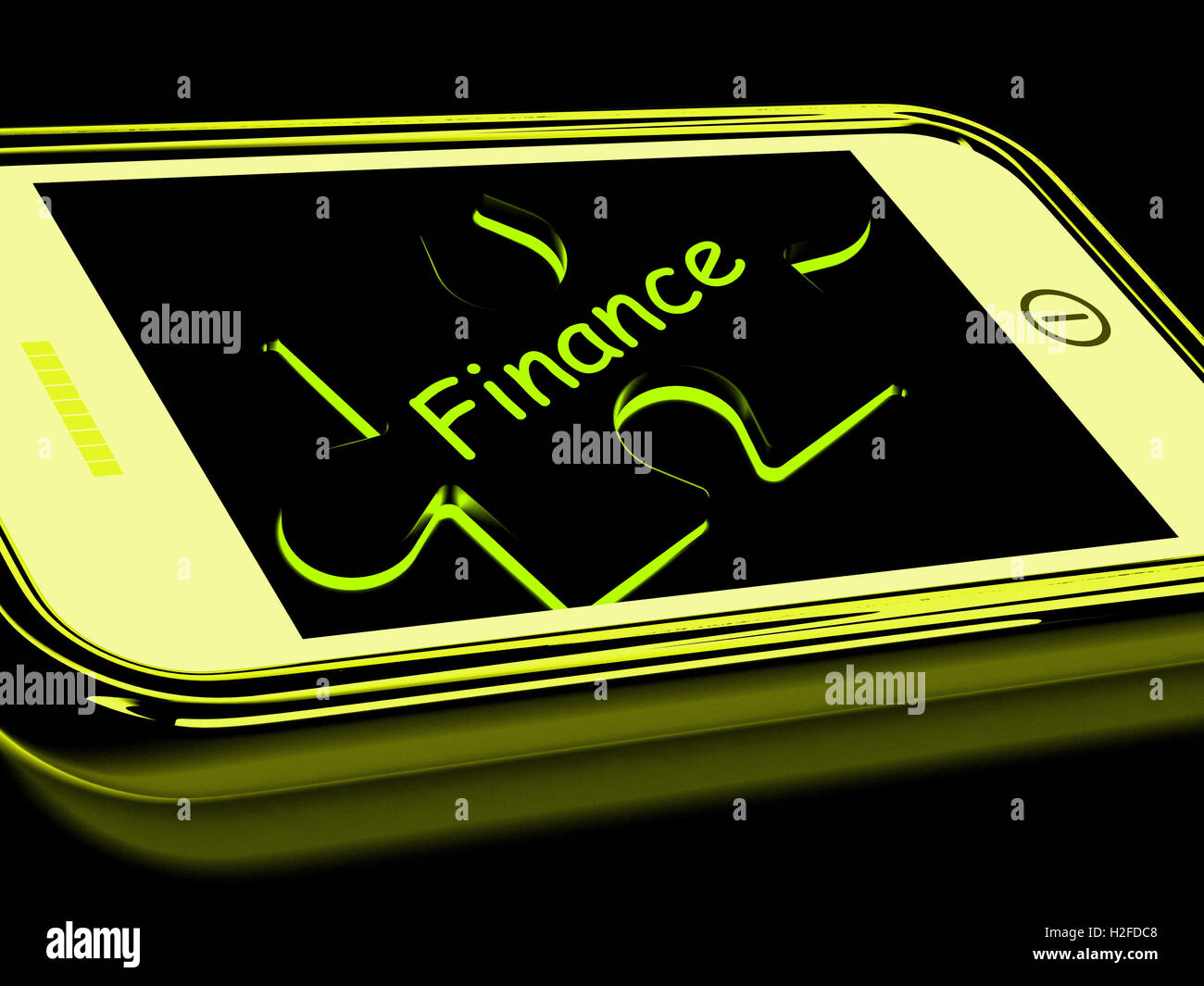 Finance Smartphone Mittel Kredit und Geld leihen Stockfoto