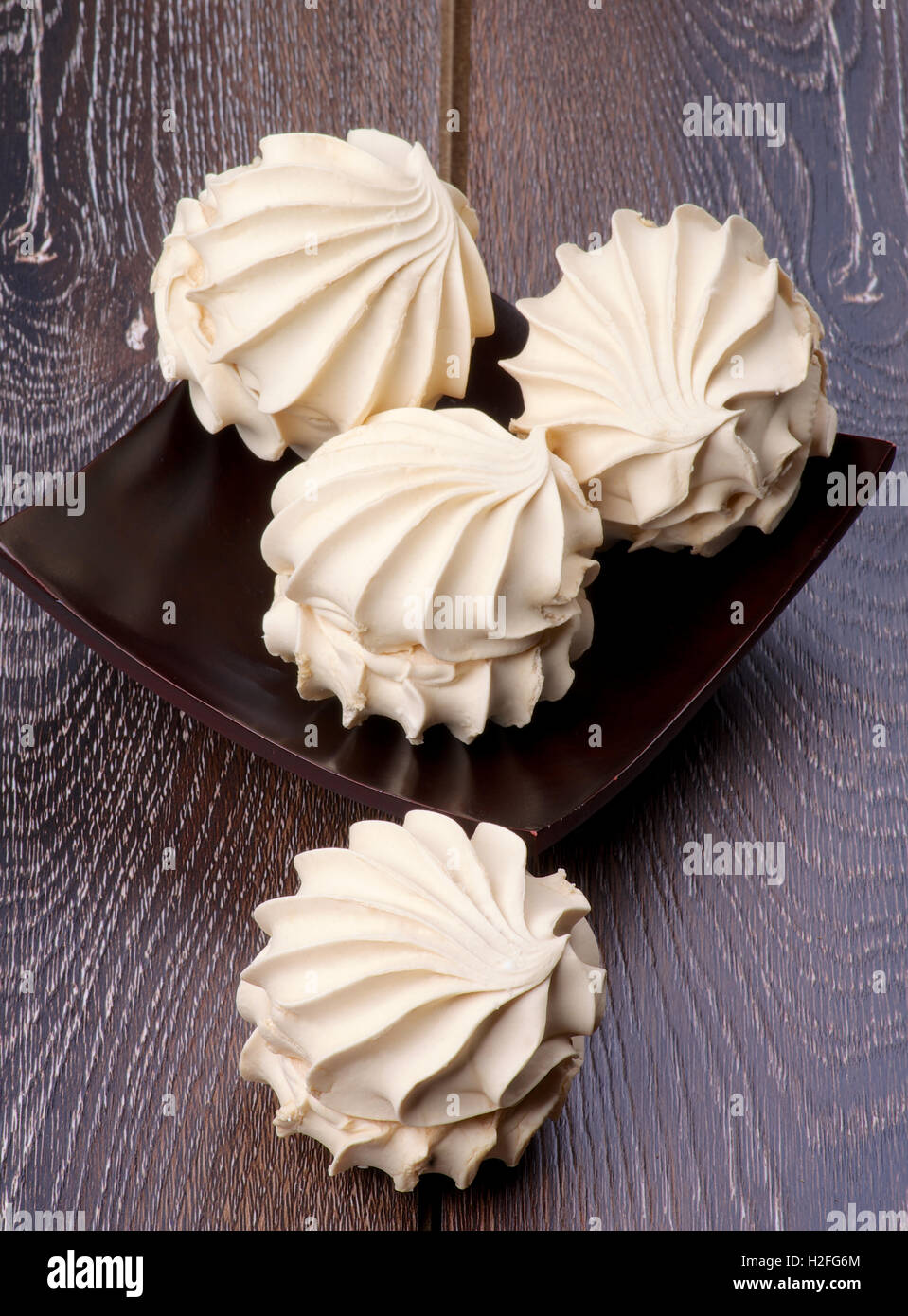 Marshmallow Creme Brulee Stockfoto