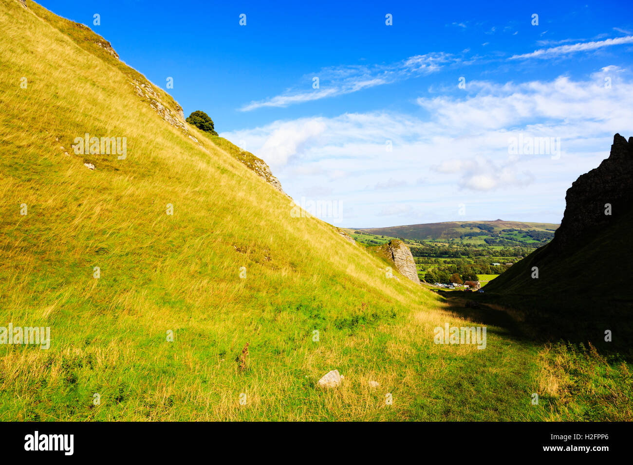 Winnats Pass, High Peak, Peak District National Paek, Derbyshire, England, UK Stockfoto