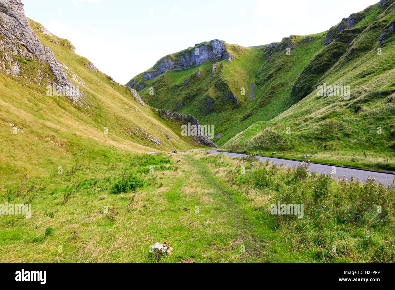 Winnats Pass, High Peak, Peak District National Paek, Derbyshire, England, UK Stockfoto