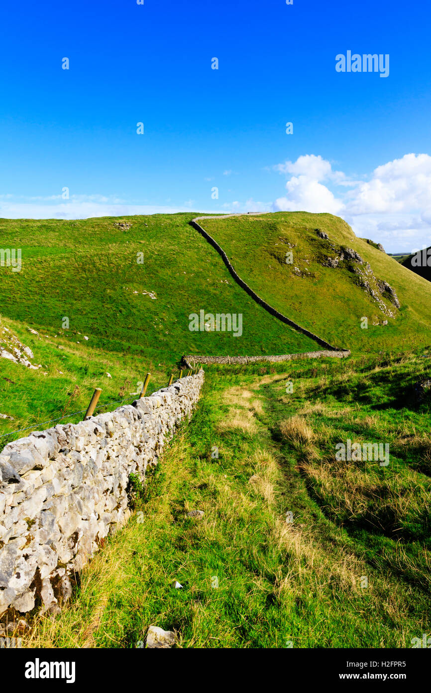 Winnats Pass, High Peak, Peak District National Paek, Derbyshire, England, UK Stockfoto