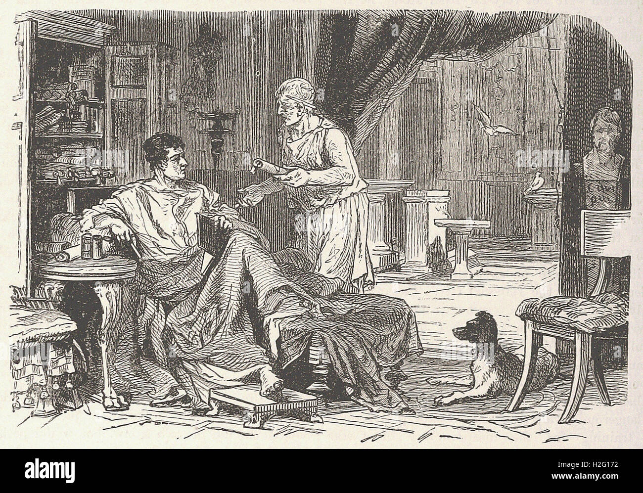 RÖMISCHE STUDIE. -von "Illustrated Cassell es Universalgeschichte" - 1882 Stockfoto