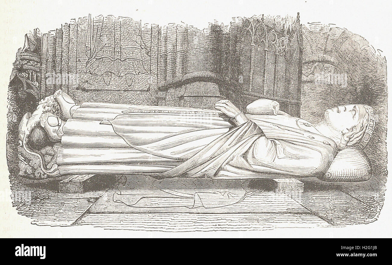 Bildnis von RICHARD CŒUR-DE-LION IN ROUEN Kathedrale - aus "Cassell es illustrierte Universal-Historie - 1882 Stockfoto
