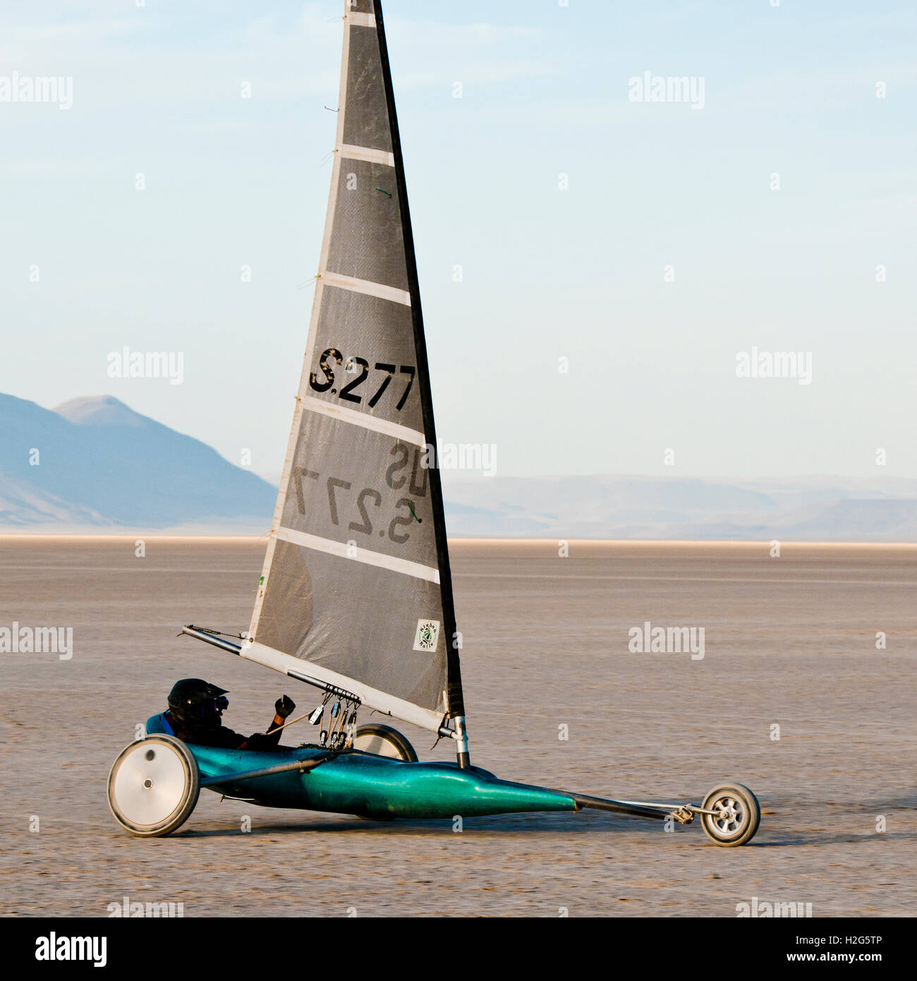 "Land"auf Segeln Harney County in Oregon SE Alvord See ("Playa").  Herr und PR Formen sind beigefügt Stockfoto