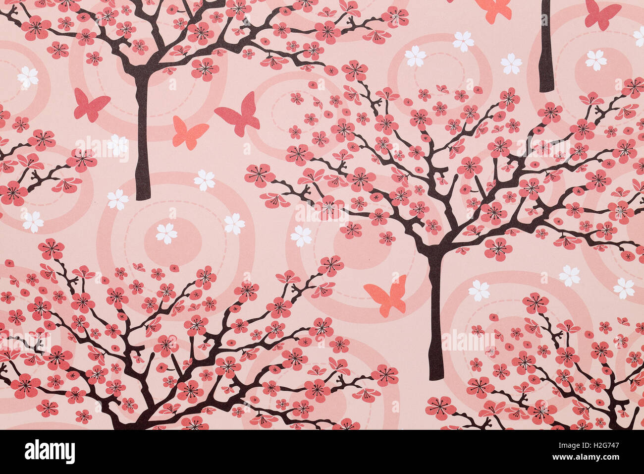 Blumen Muster Papier, Textur-Hintergrund Stockfoto