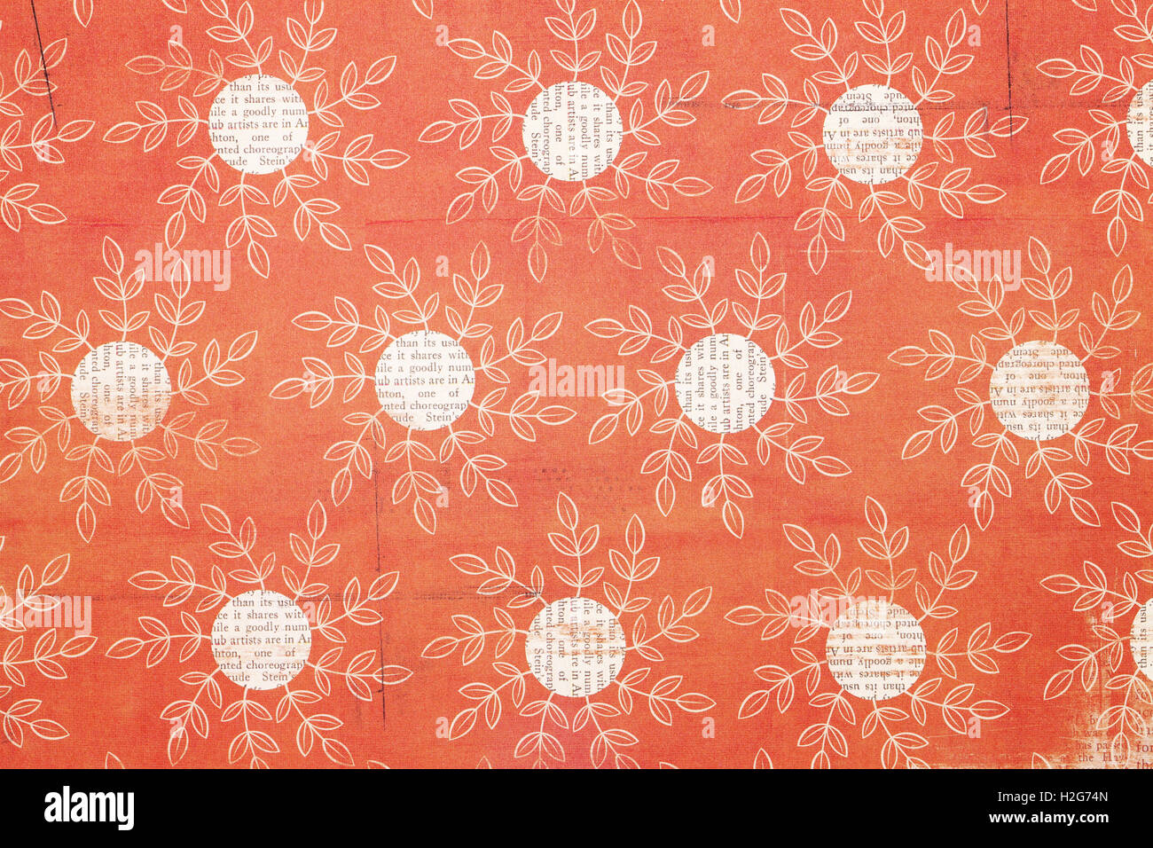 Blumen Muster Papier, Textur-Hintergrund Stockfoto