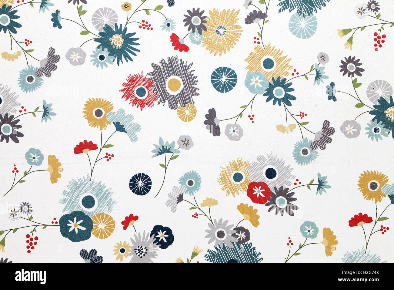 Blumen Muster Papier, Textur-Hintergrund Stockfoto