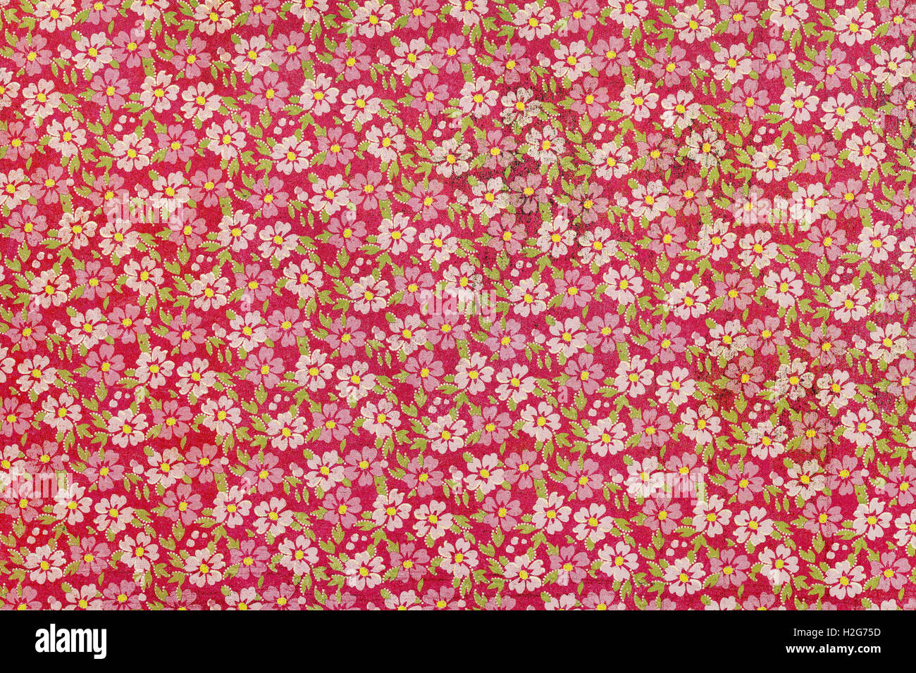 Blumen Muster Papier, Textur-Hintergrund Stockfoto