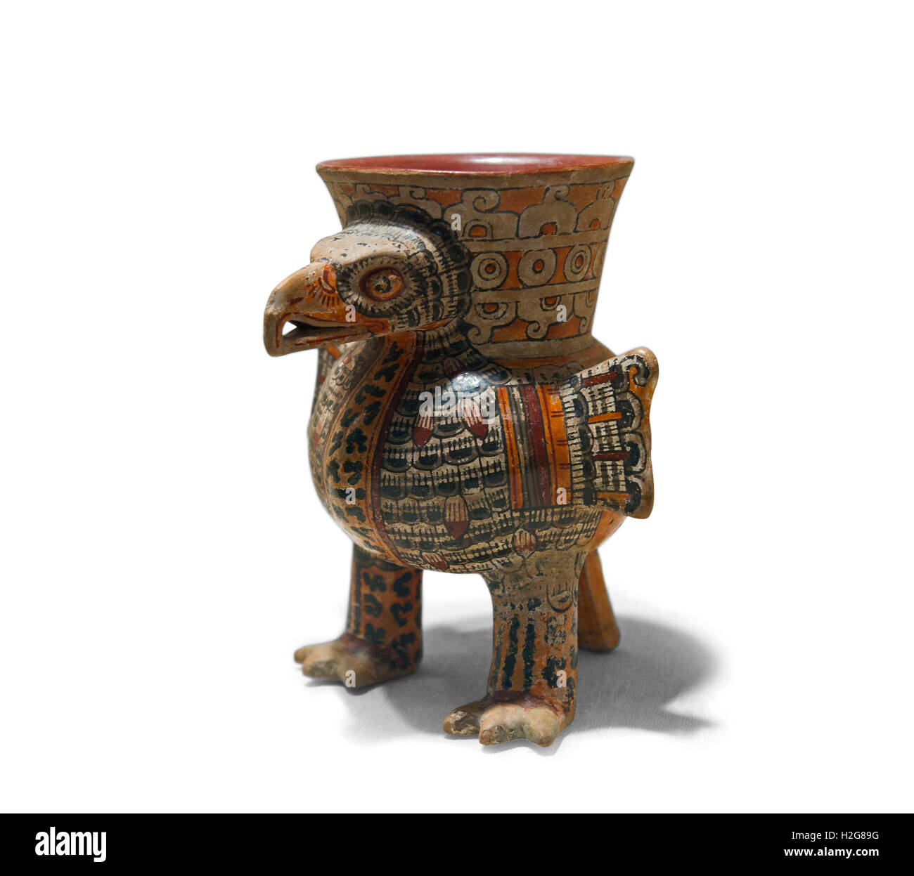 Eagle Keramikgefäß aus östlichen Nahua Mexiko geht auf das 13. bis Anfang des 16. Jahrhunderts Stockfoto