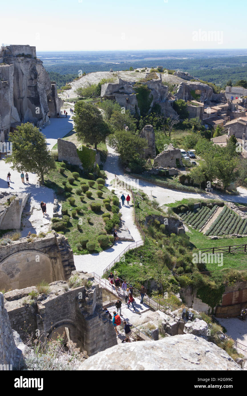 Das Dorf Les Baux de Provence, Südfrankreich Stockfoto