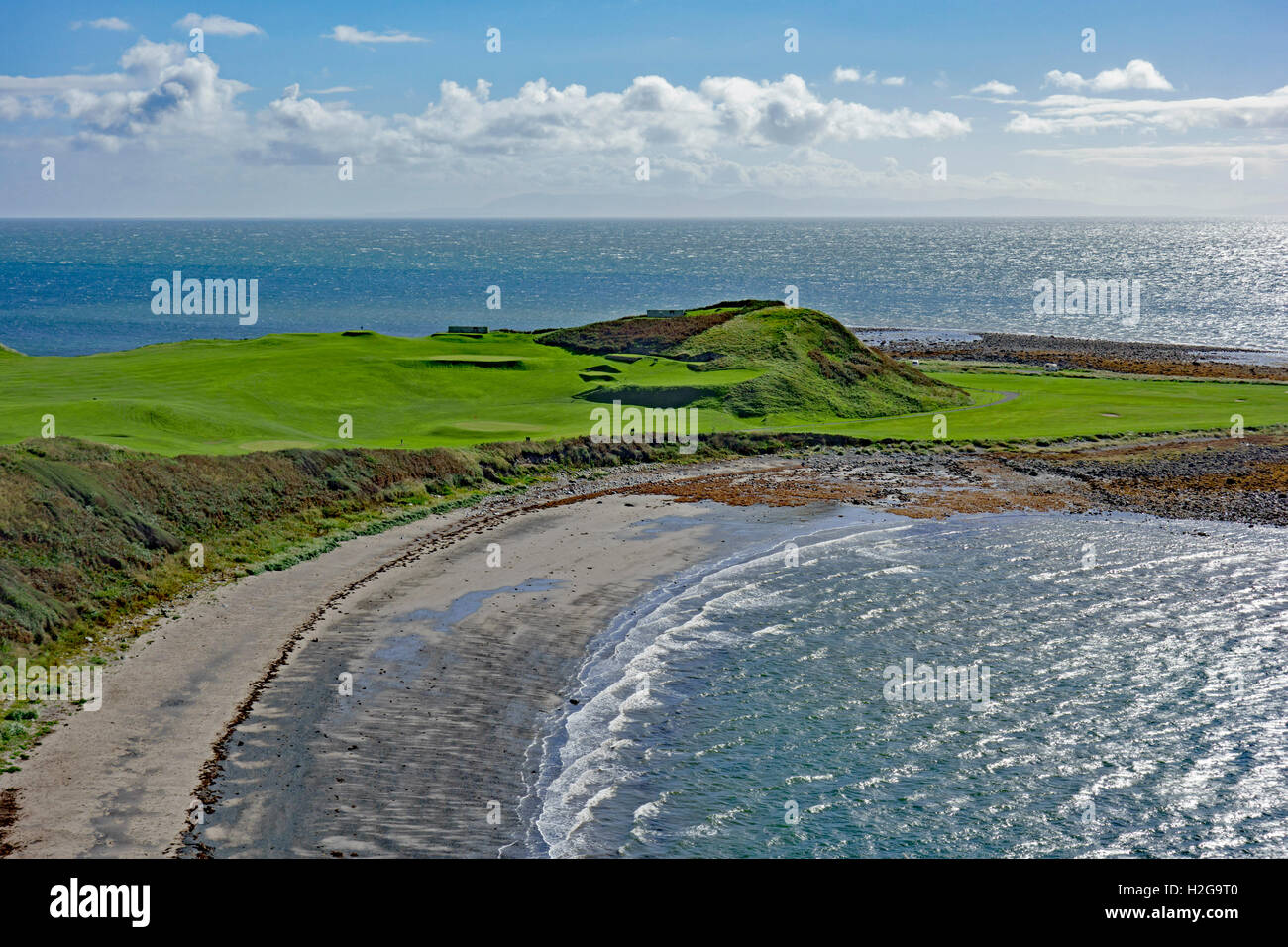 St Medans Golfplatz in der Nähe von Port William in Dumfries und Galloway, Südwest Schottland Clan. An der Küste von Luce Bay. Stockfoto