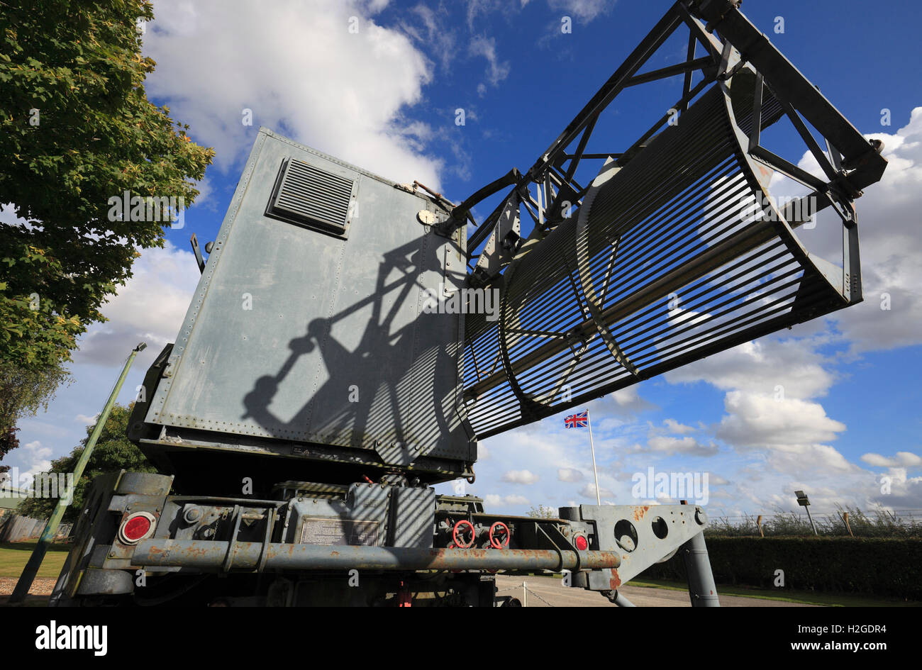 Mobiles RADAR Typ 14 mark II auf dem Display an RAF Neatishead RADAR Museum, Norfolk, England, UK. Stockfoto