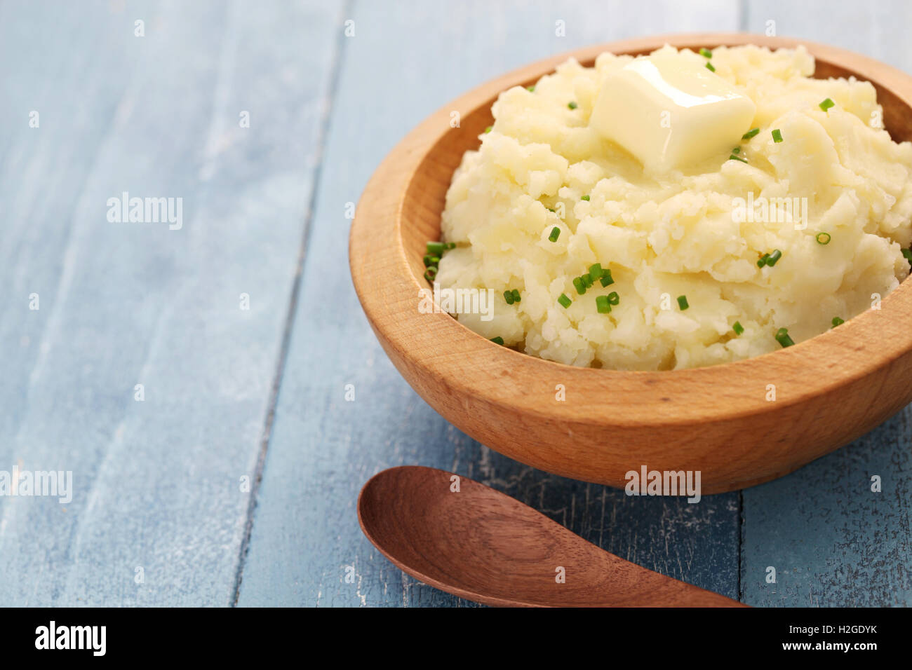 hausgemachtes Kartoffelpüree mit Butter schmelzen Stockfoto