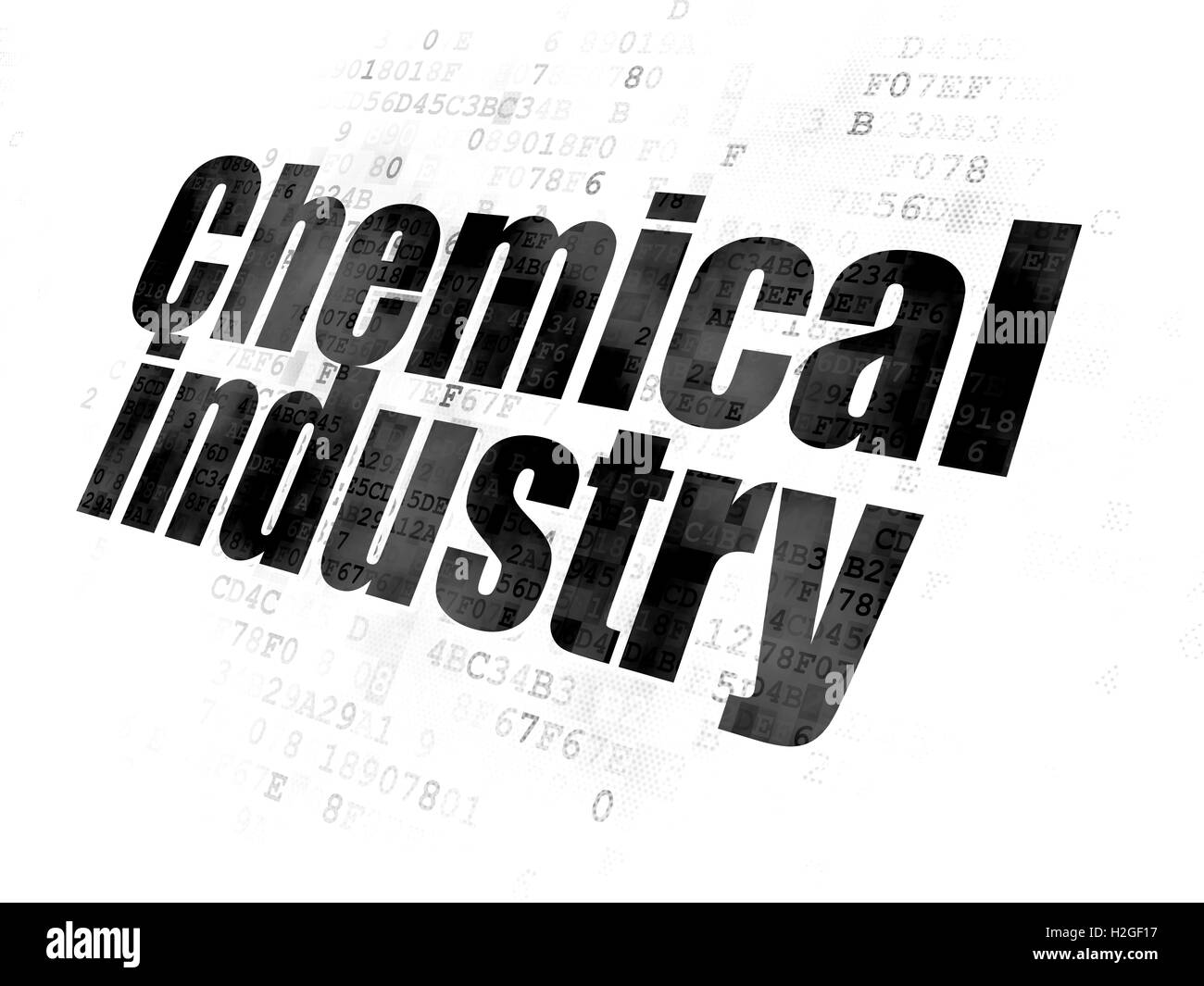 Manufacuring Konzept: chemische Industrie auf Digital-Hintergrund Stockfoto