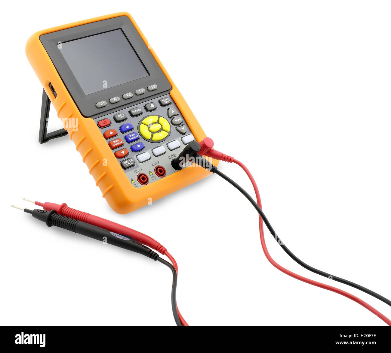 Digital-Multimeter isoliert auf weißem Hintergrund Stockfoto