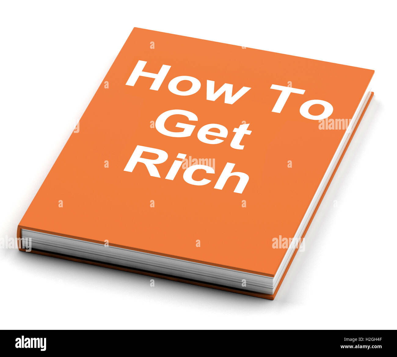 Wie man Rich Buch zeigt Reichtum Geld verdienen Stockfoto