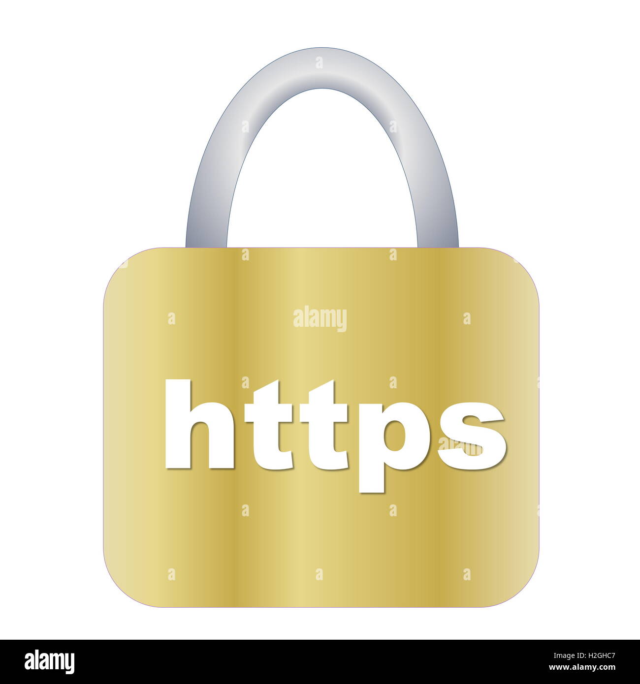Https-Vorhängeschloss Stockfoto