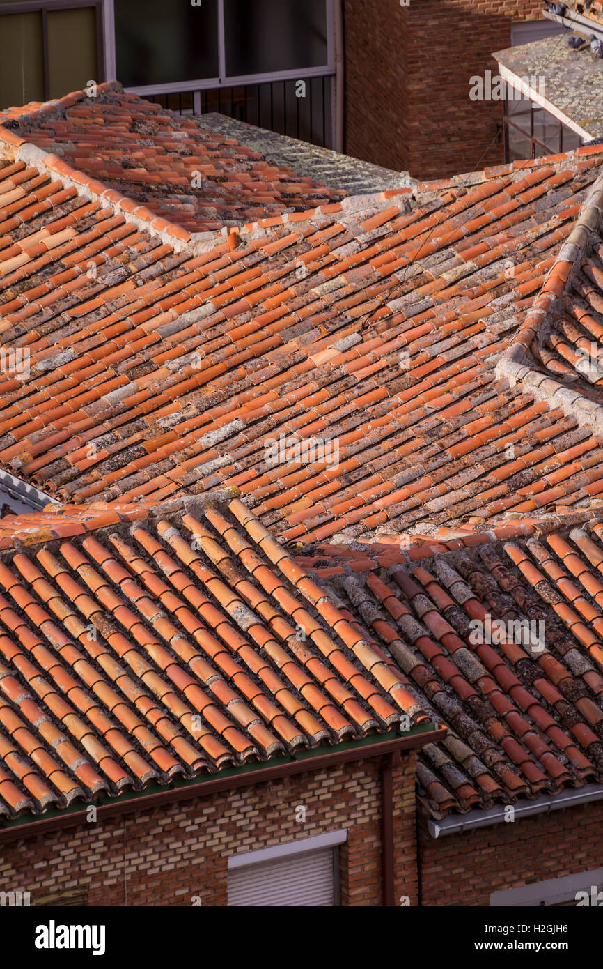 Toledo, Kaiserstadt. Blick von der Wand, Dach des Hauses Stockfoto