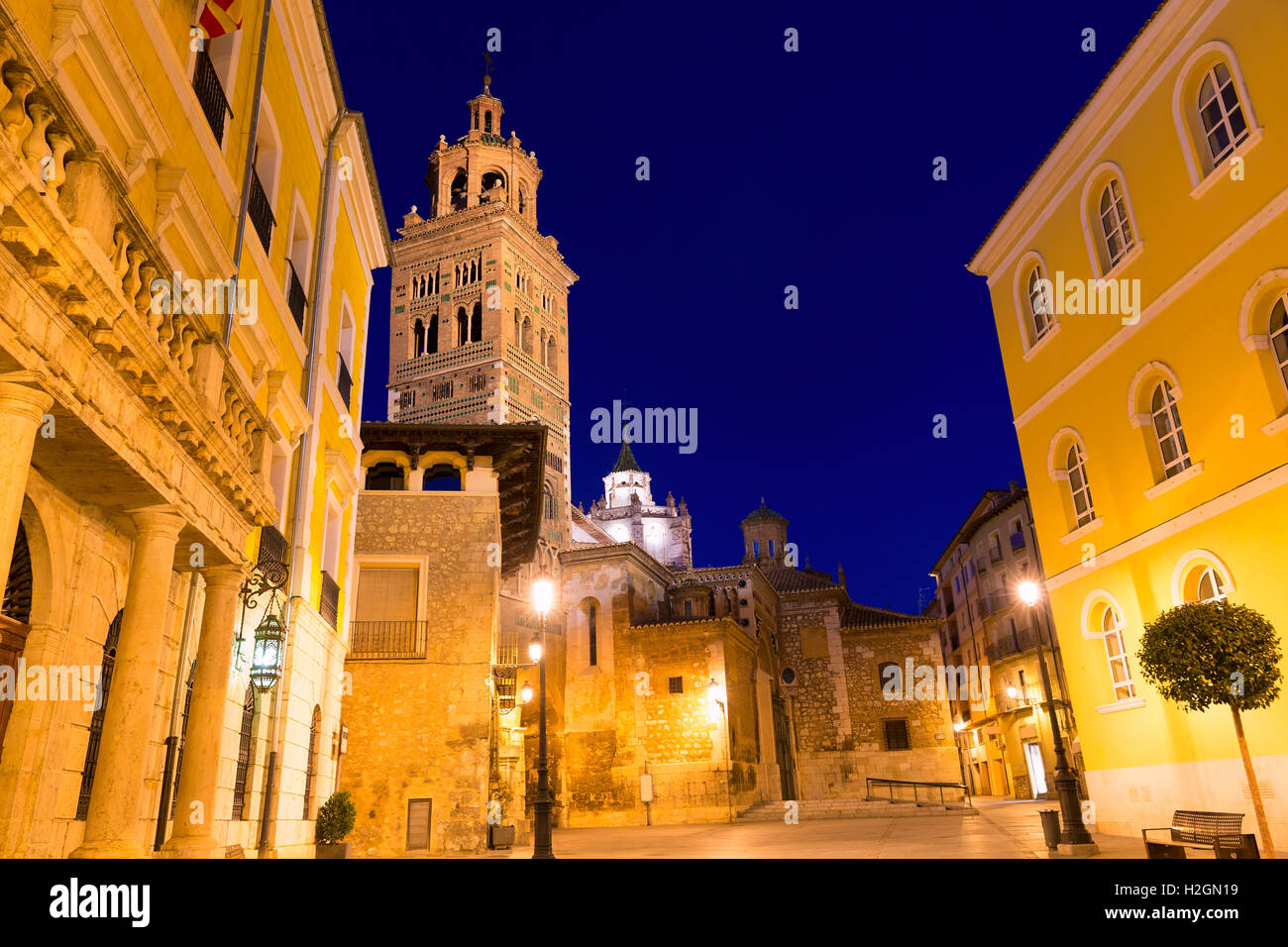 Aragon Teruel Kathedrale Santa Maria Unesco und Rathaus Stockfoto