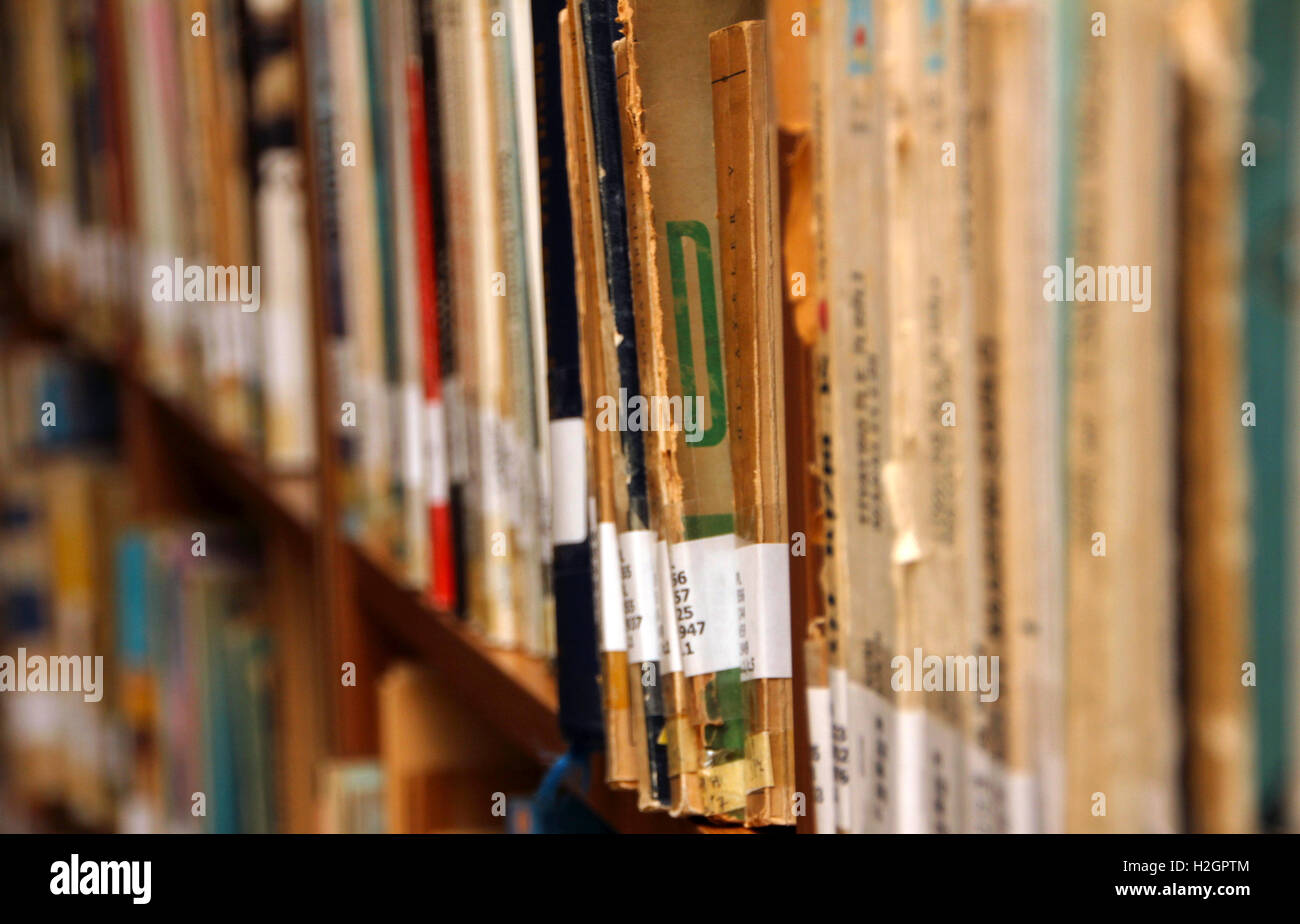 Bücher aus der Bibliothek Stockfoto