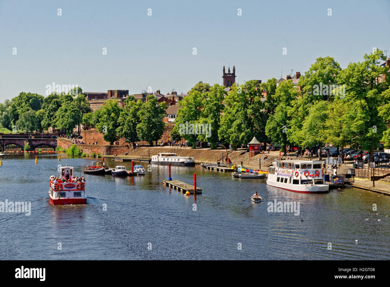 Fluss Dee in Chester, Cheshire, England Kreisstadt. UK Stockfoto