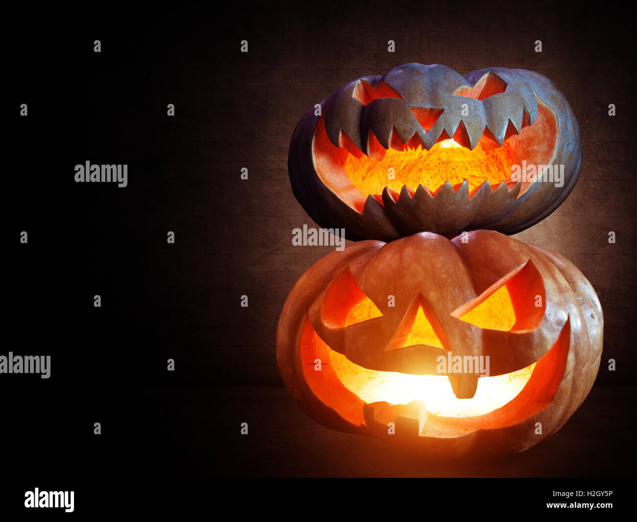 Halloween Kürbis-Kerze Licht Stockfoto