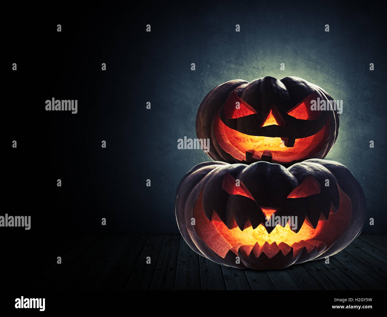 Halloween Kürbis-Kerze Licht Stockfoto