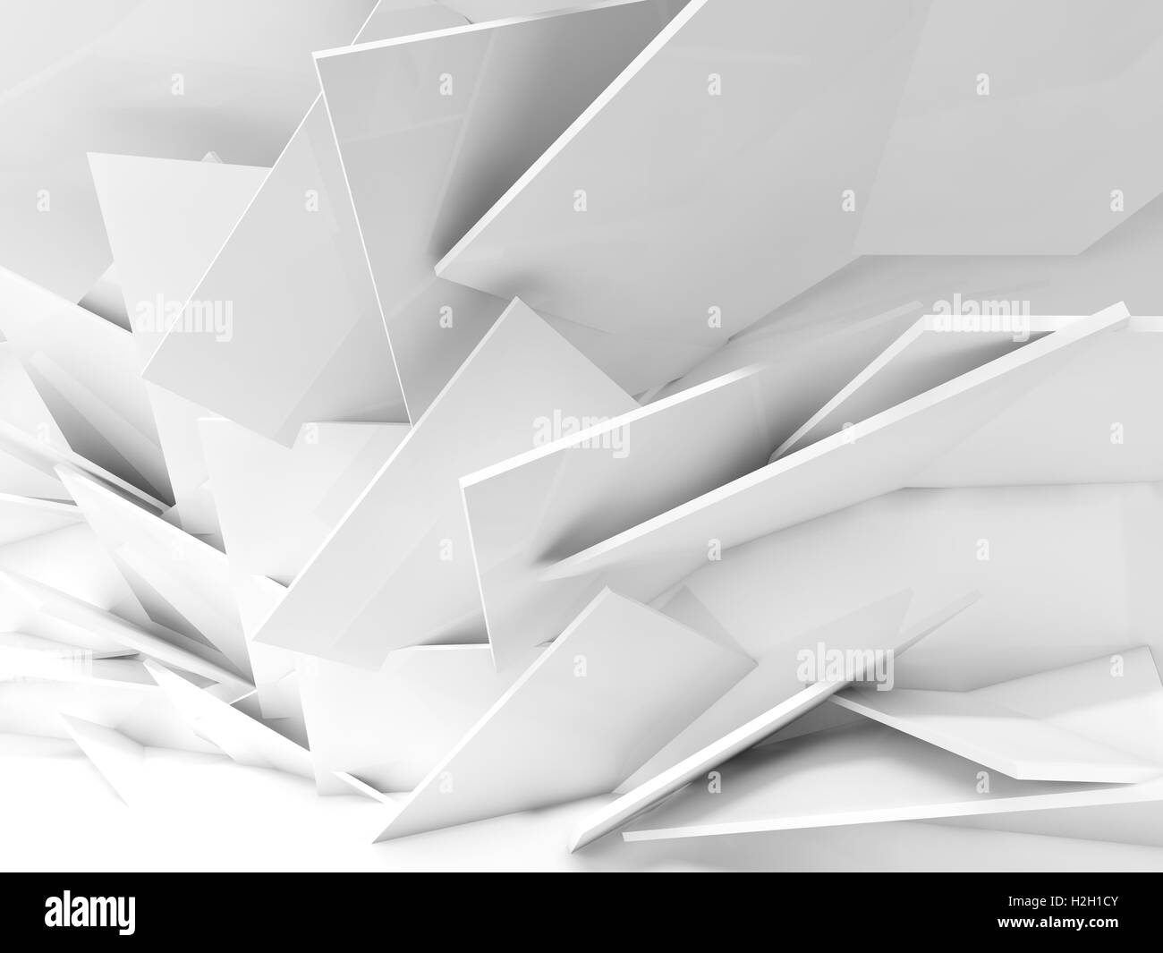 Abstrakte digitale Hintergrund polygonale Wandinstallation. 3D Muster Illustration, Computergrafik Stockfoto