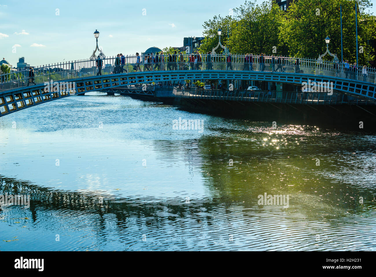 Ha'penny Brücke Dublin Irland Stockfoto