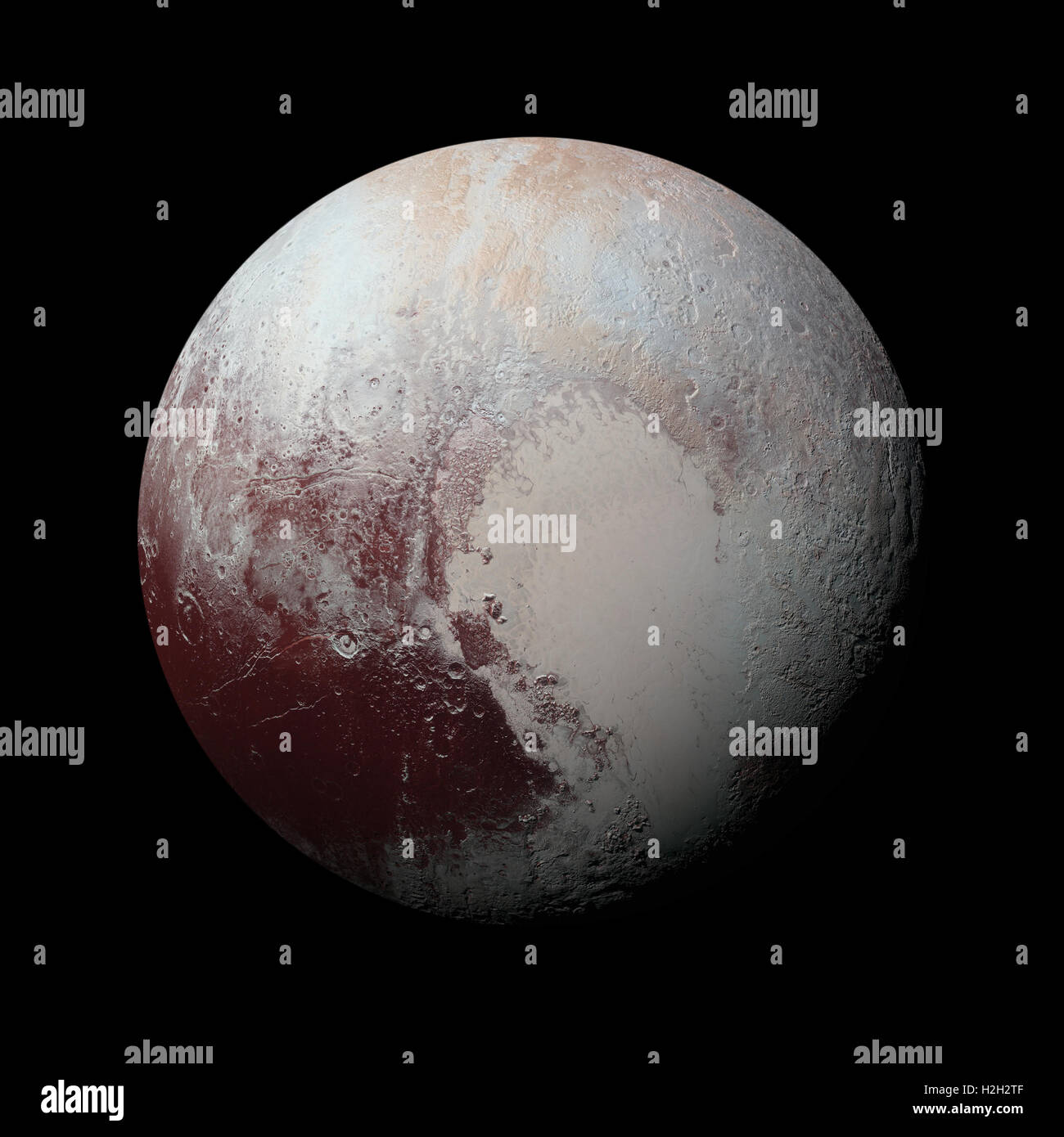 Sonnensystem - Pluto. Isolierten Planeten auf schwarzem Hintergrund. Elemente dieses Bildes, eingerichtet von der NASA Stockfoto