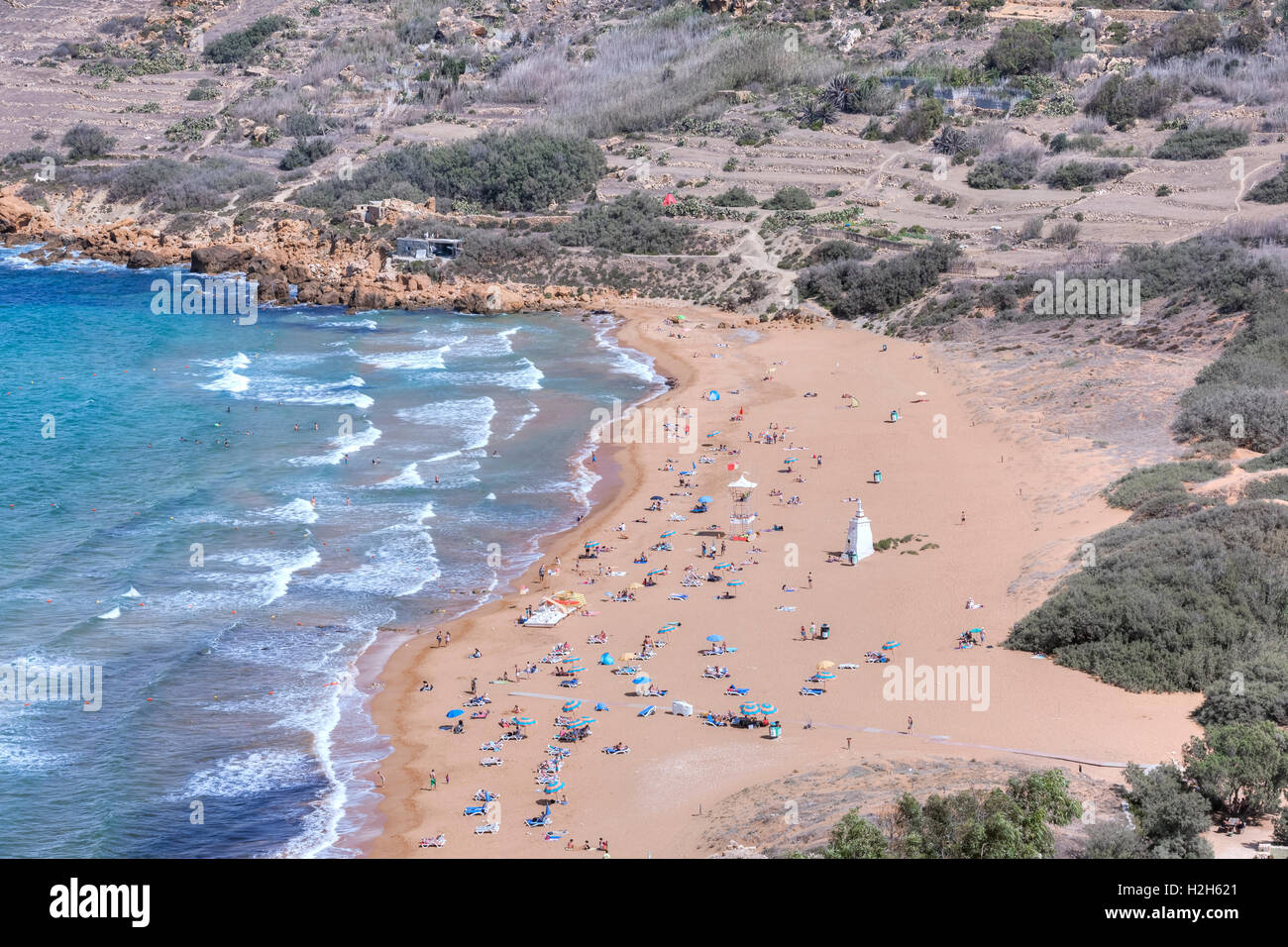 Ramla Bay, Gozo, Malta Stockfoto