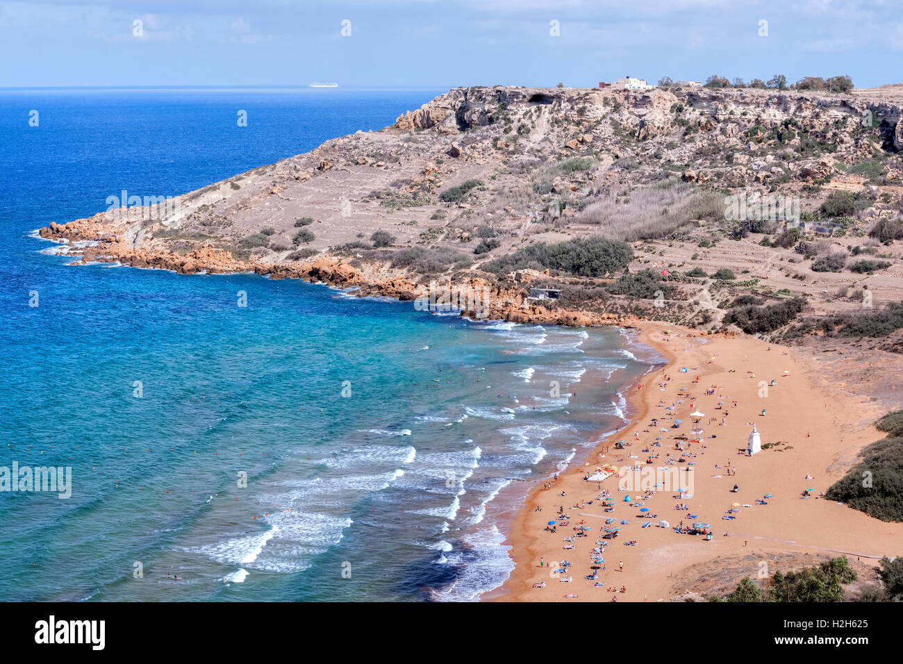 Ramla Bay, Gozo, Malta Stockfoto